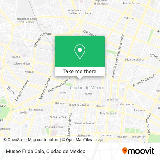 Museo Frida Calo map