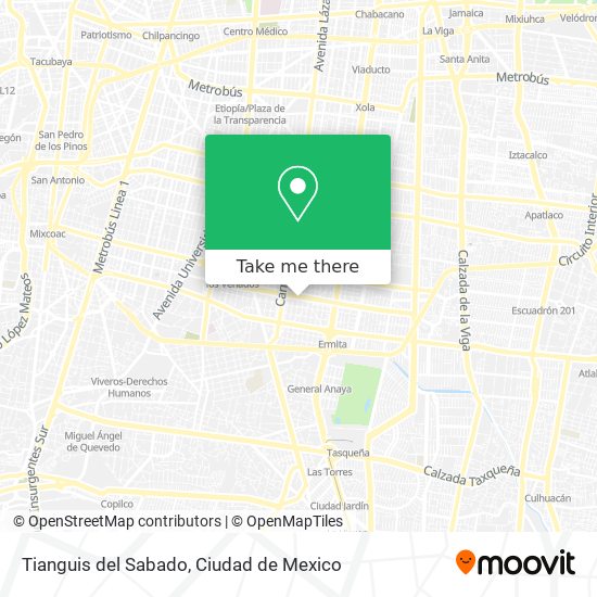 Mapa de Tianguis del Sabado