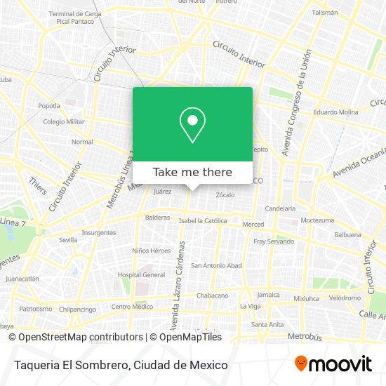 Taqueria El Sombrero map