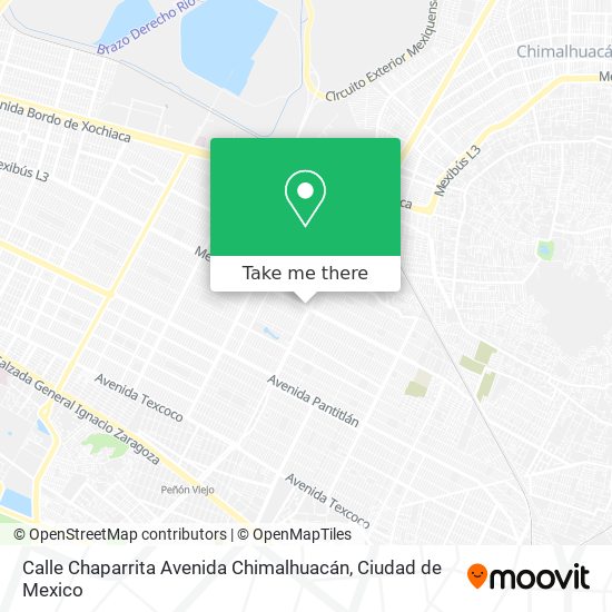 Mapa de Calle Chaparrita Avenida Chimalhuacán