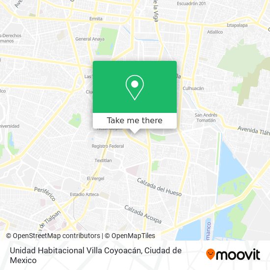 Unidad Habitacional Villa Coyoacán map