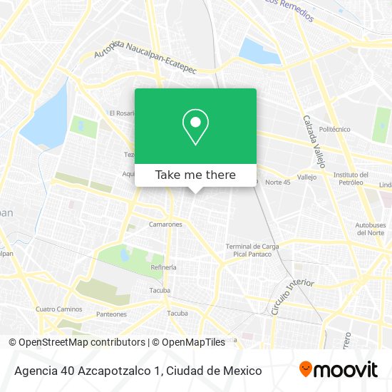 Agencia 40 Azcapotzalco 1 map