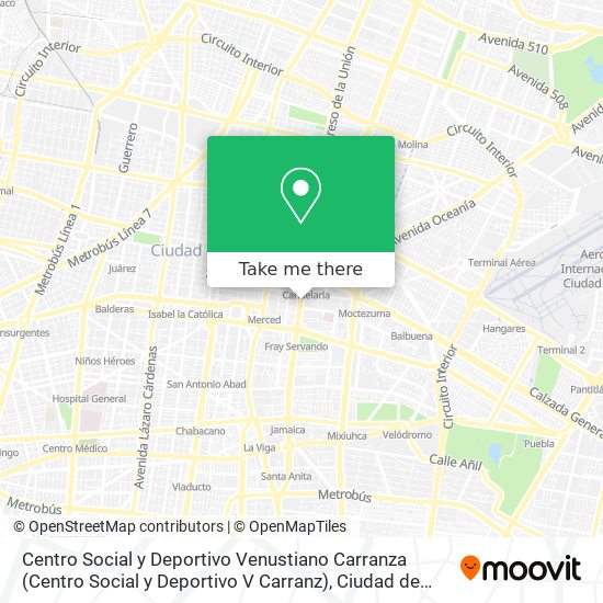 Centro Social y Deportivo Venustiano Carranza (Centro Social y Deportivo V Carranz) map