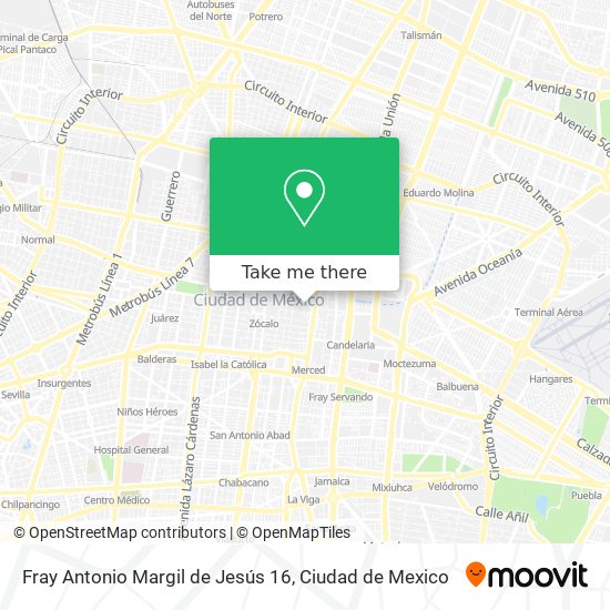 Mapa de Fray Antonio Margil de Jesús 16