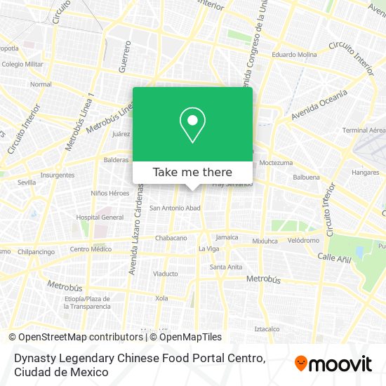 Dynasty Legendary Chinese Food Portal Centro map