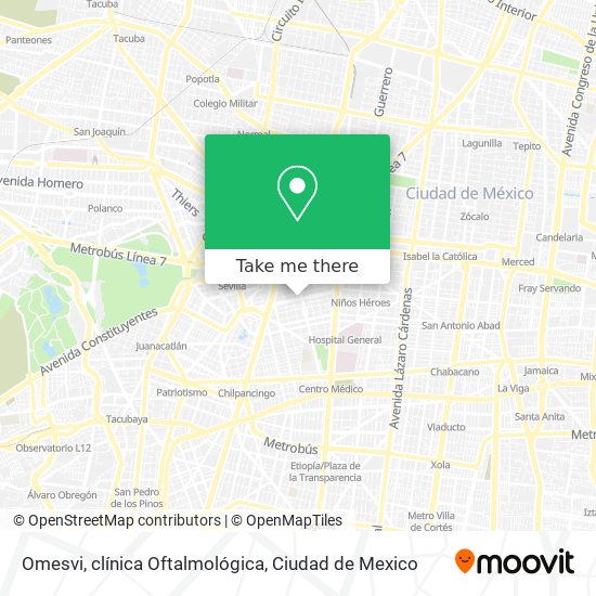 Omesvi, clínica Oftalmológica map