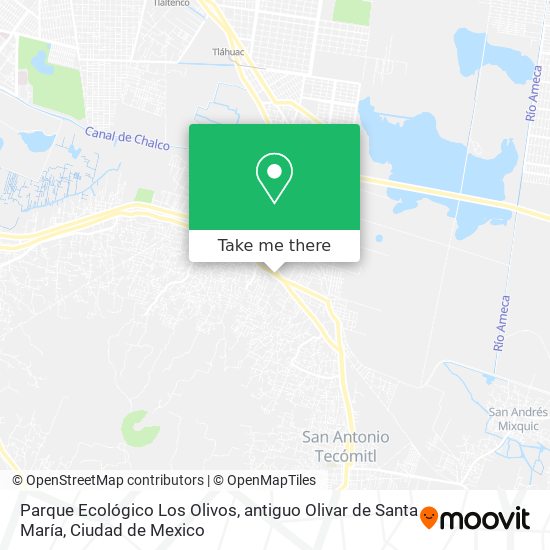 Mapa de Parque Ecológico Los Olivos, antiguo Olivar de Santa María