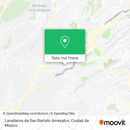 Mapa de Lavaderos de San Bartolo Ameyalco