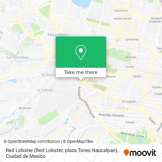 Red Lobster (Red Lobster, plaza Toreo Naucalpan) map