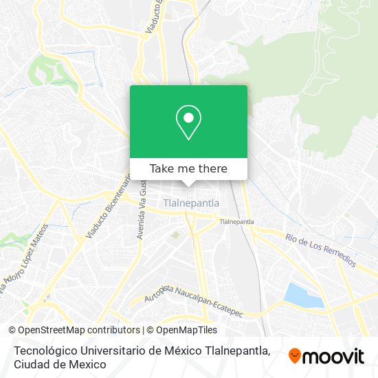 Mapa de Tecnológico Universitario de México Tlalnepantla