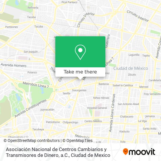 Asociación Nacional de Centros Cambiarios y Transmisores de Dinero, a.C. map
