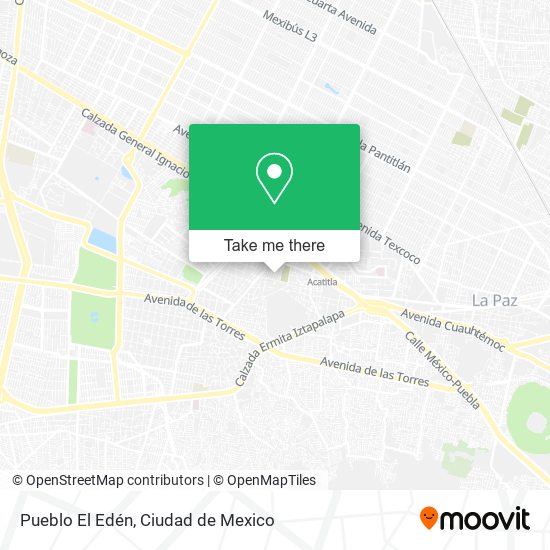 Pueblo El Edén map