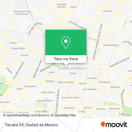 Tacuba 33 map