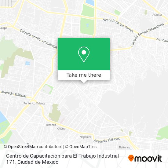 Mapa de Centro de Capacitación para El Trabajo Industrial 171