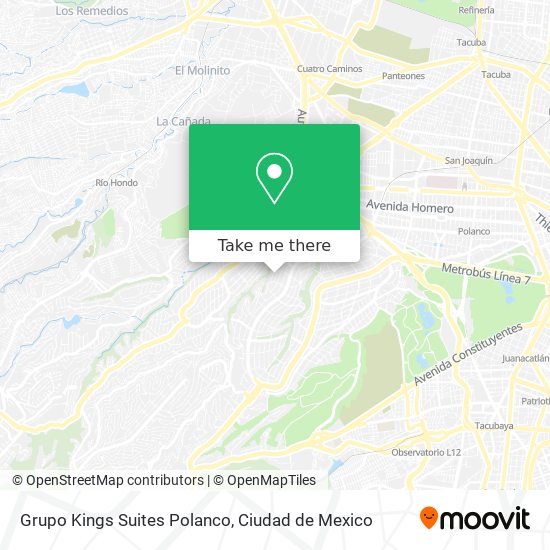 Grupo Kings Suites Polanco map