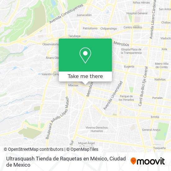 Ultrasquash Tienda de Raquetas en México map