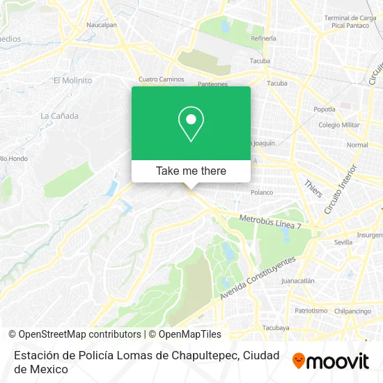 Estación de Policía Lomas de Chapultepec map