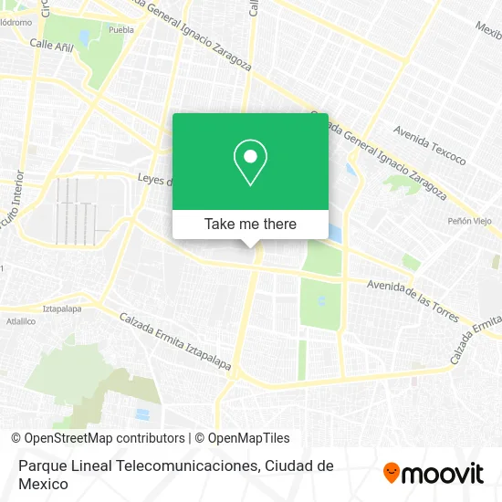 Parque Lineal Telecomunicaciones map