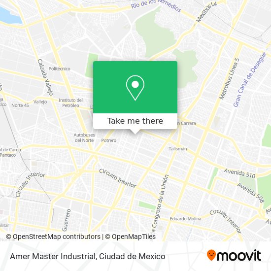 Mapa de Amer Master Industrial