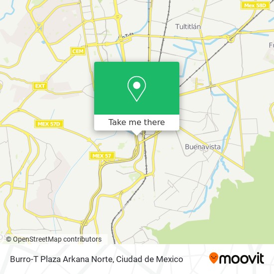 Burro-T Plaza Arkana Norte map