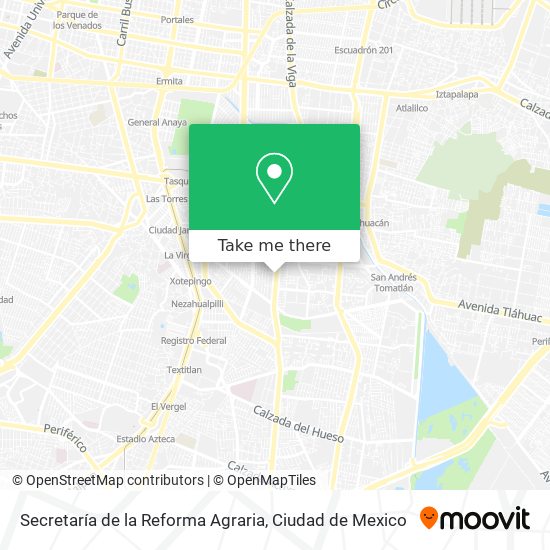 Secretaría de la Reforma Agraria map