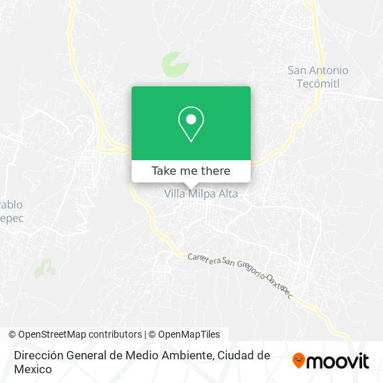 Dirección General de Medio Ambiente map