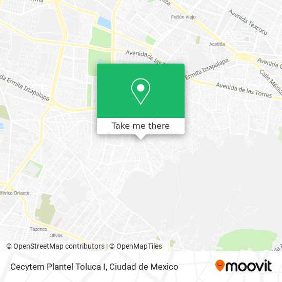 Mapa de Cecytem Plantel Toluca I