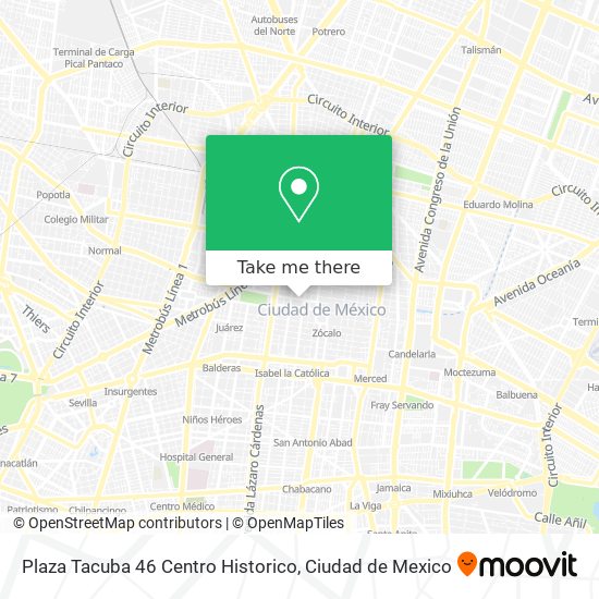 Plaza Tacuba 46 Centro Historico map