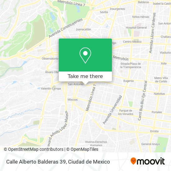 Mapa de Calle Alberto Balderas 39