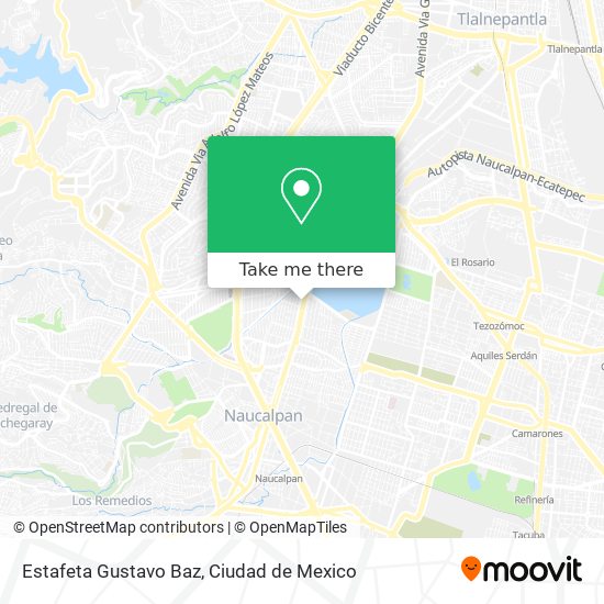 Estafeta Gustavo Baz map
