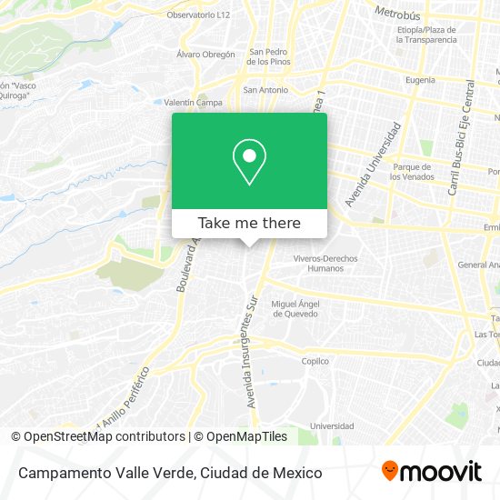 Campamento Valle Verde map