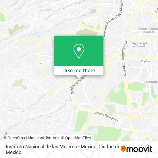 Instituto Nacional de las Mujeres - México map