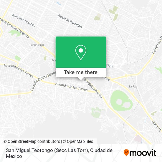 Mapa de San Miguel Teotongo (Secc Las Torr)