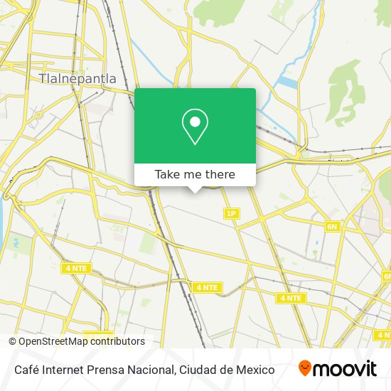 Café Internet Prensa Nacional map