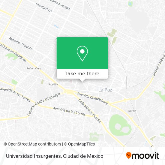 Mapa de Universidad Insurgentes