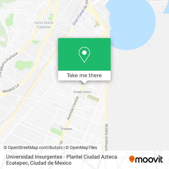 Mapa de Universidad Insurgentes - Plantel Ciudad Azteca Ecatepec
