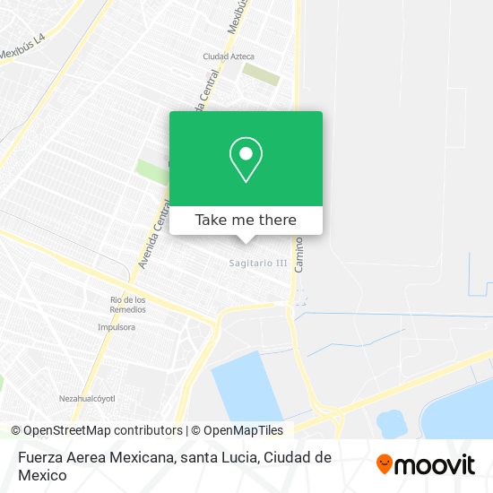 Mapa de Fuerza Aerea Mexicana, santa Lucia