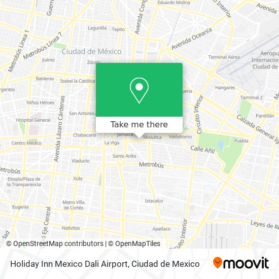 Holiday Inn Mexico Dali Airport map