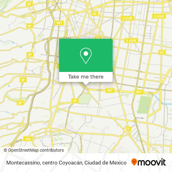 Montecassino, centro Coyoacán map