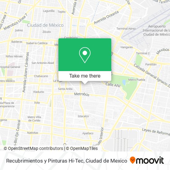 Mapa de Recubrimientos y Pinturas Hi-Tec