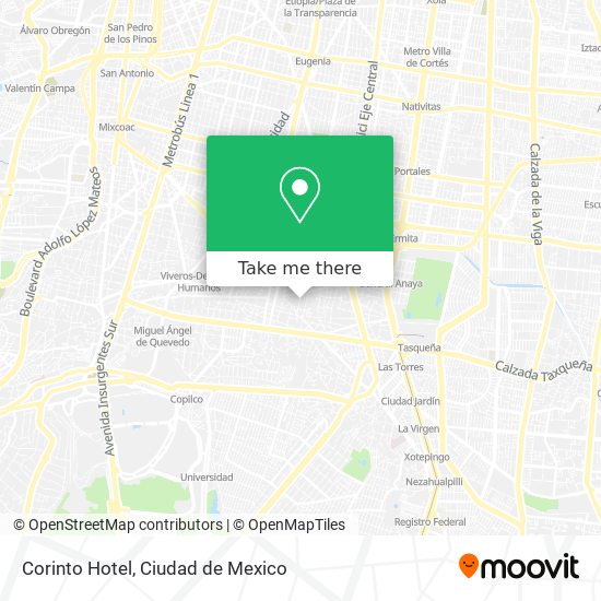 Mapa de Corinto Hotel