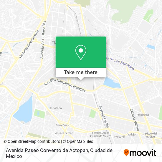 Mapa de Avenida Paseo Convento de Actopan