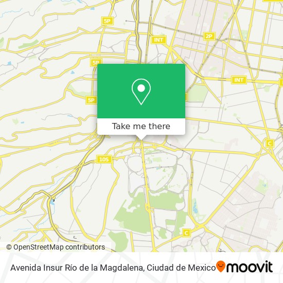 Avenida Insur Río de la Magdalena map
