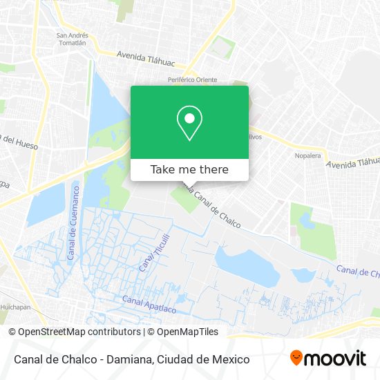 Mapa de Canal de Chalco - Damiana