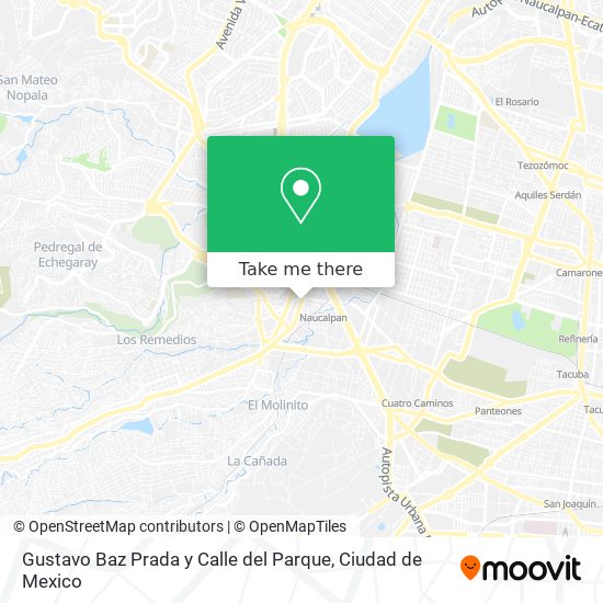 Gustavo Baz Prada y Calle del Parque map