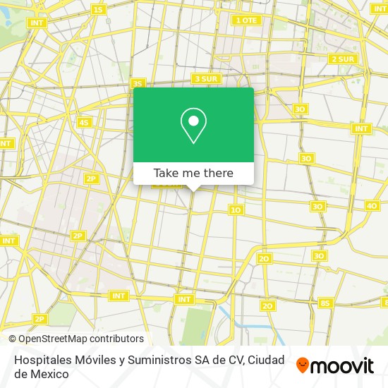 Hospitales Móviles y Suministros SA de CV map