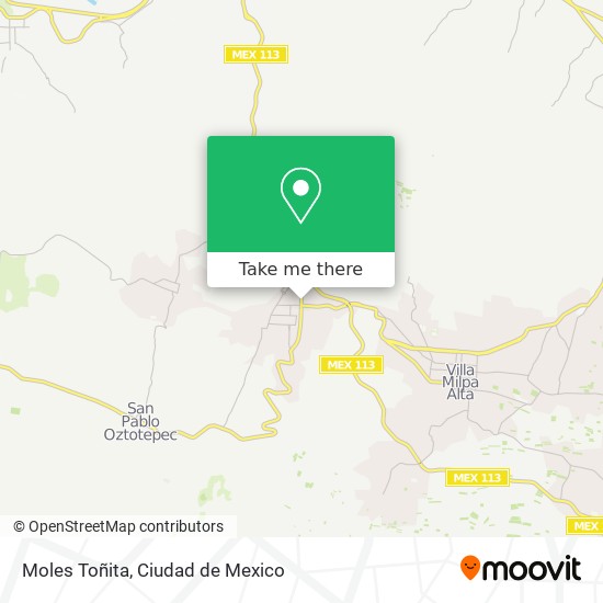 Moles Toñita map