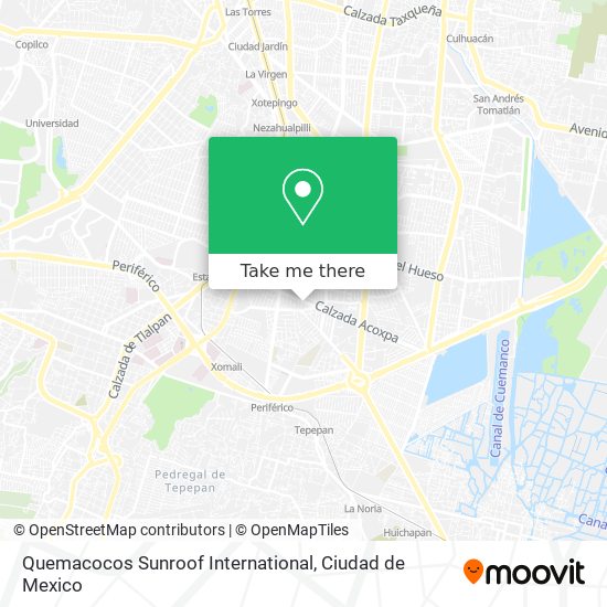 Mapa de Quemacocos Sunroof International