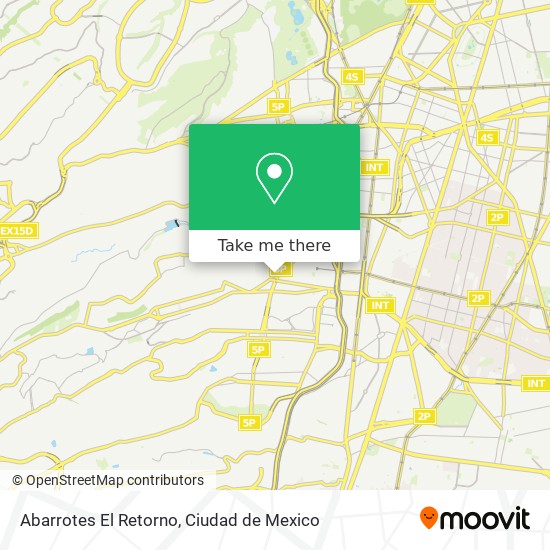 Mapa de Abarrotes El Retorno