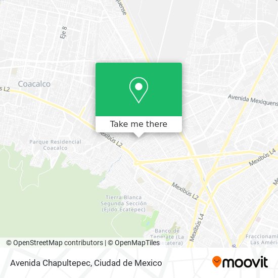 Avenida Chapultepec map